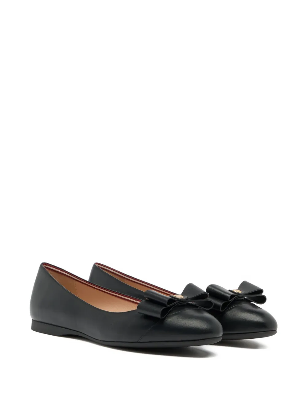 Bally Ysla Bow Ballet Flats In Black