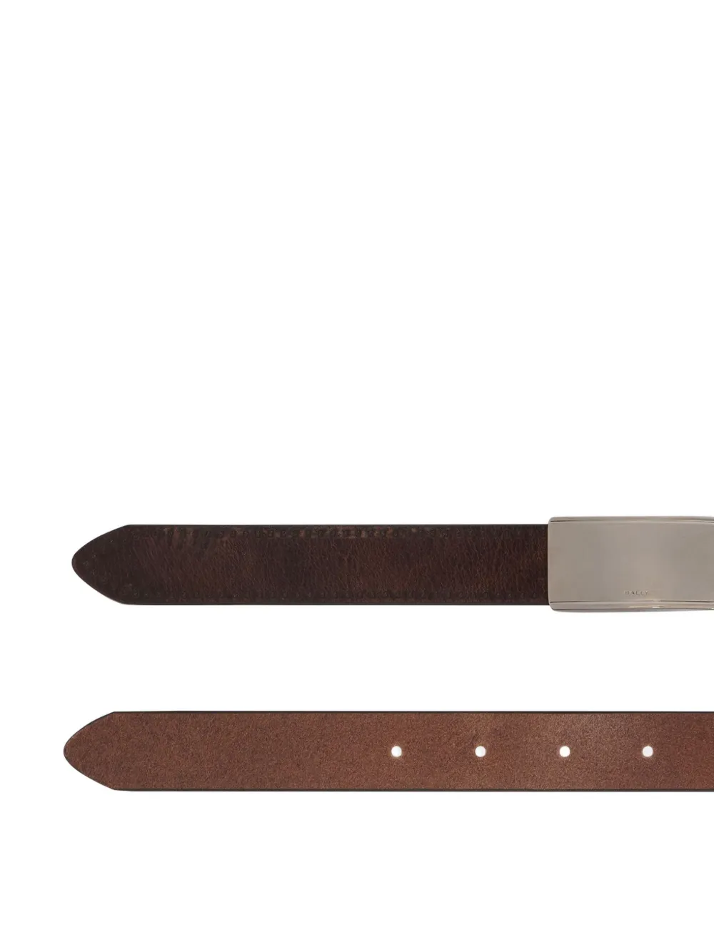 Bally Dean Rectangular-buckle Belt In Brown