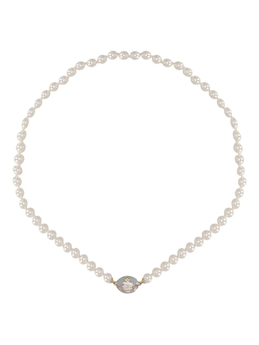 Vivienne Westwood orb pearl necklace - Bianco