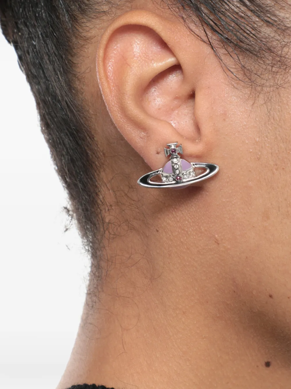 Vivienne Westwood orb stud earrings - Zilver