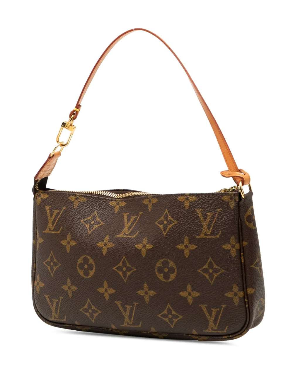 LOUIS VUITTON Pre-owned 2001 Monogram Pochette Accessoires Shoulder Bag In Brown
