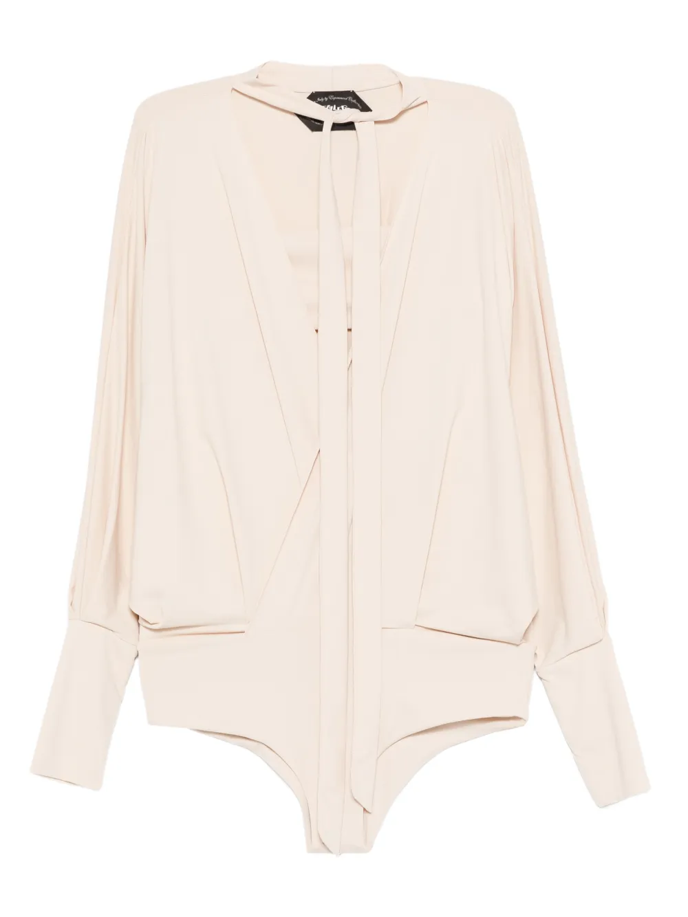 Taller Marmo tie-neck swimsuit - Nude