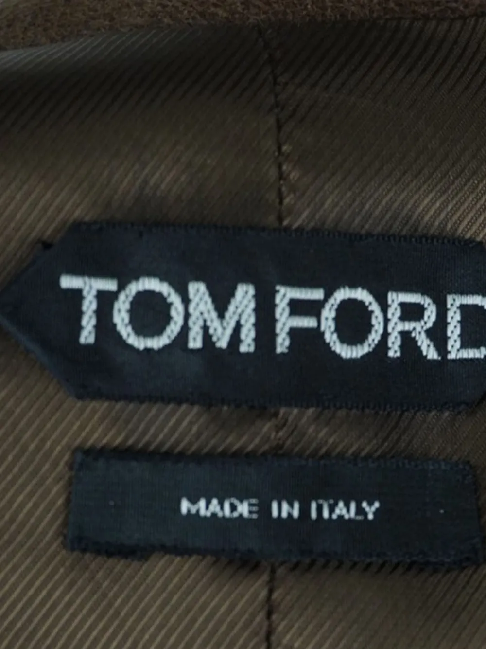 Pre-owned Tom Ford Button-cuff Leather Jacket In Brown