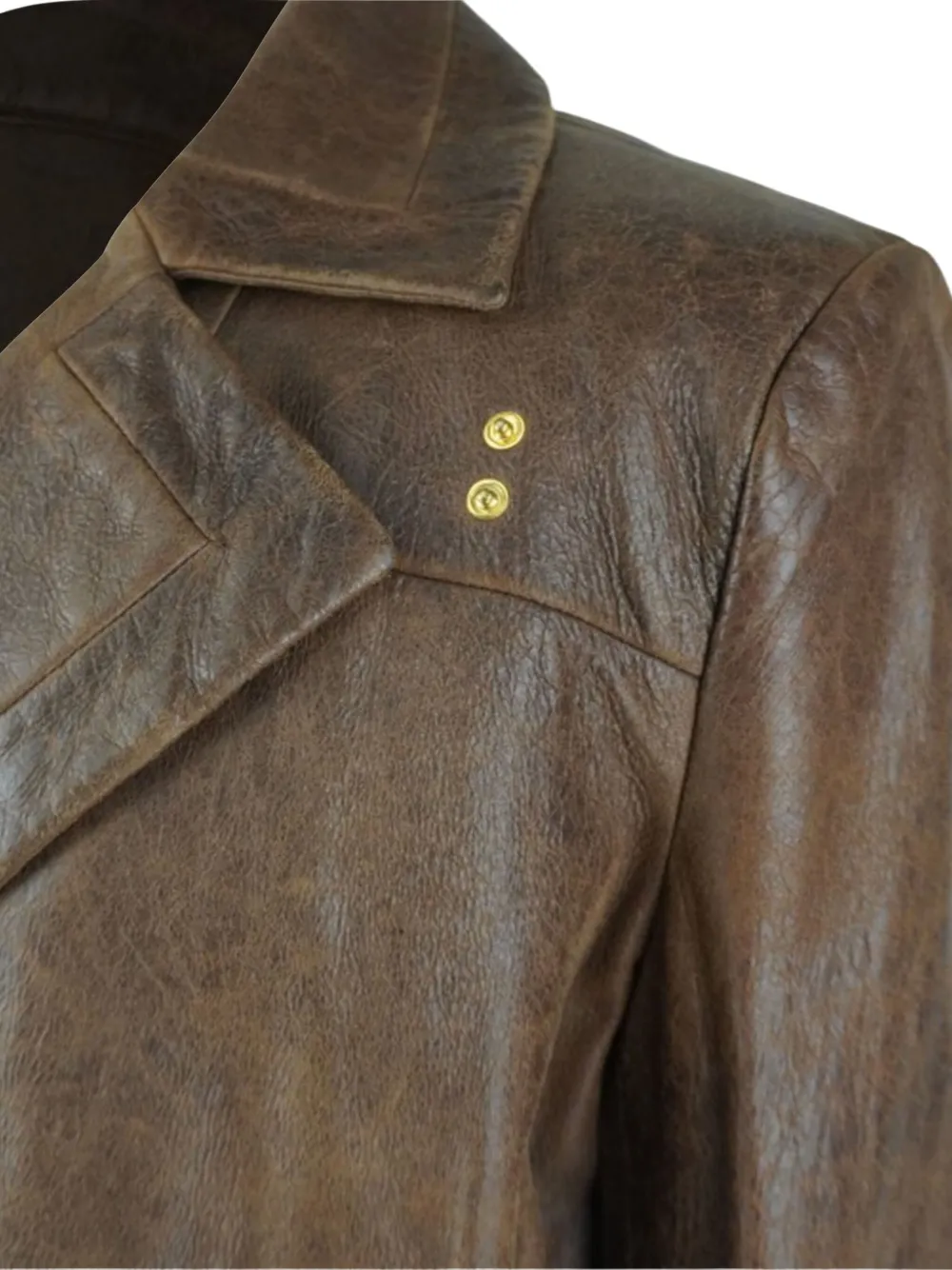 Pre-owned Tom Ford Button-cuff Leather Jacket In Brown