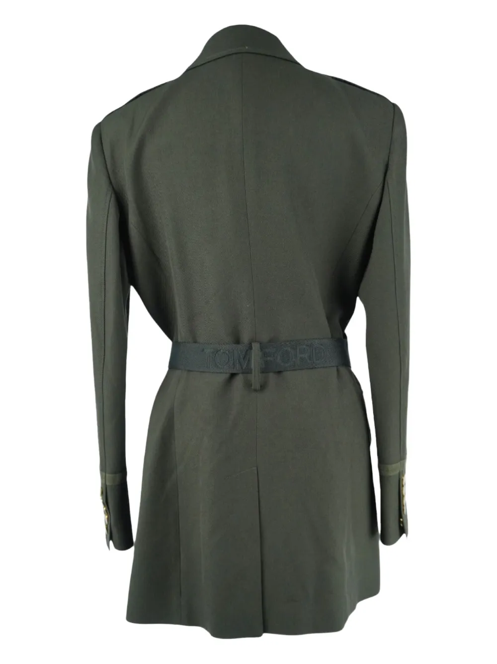 Pre-owned Tom Ford Logo-detail Military Jacket In Green