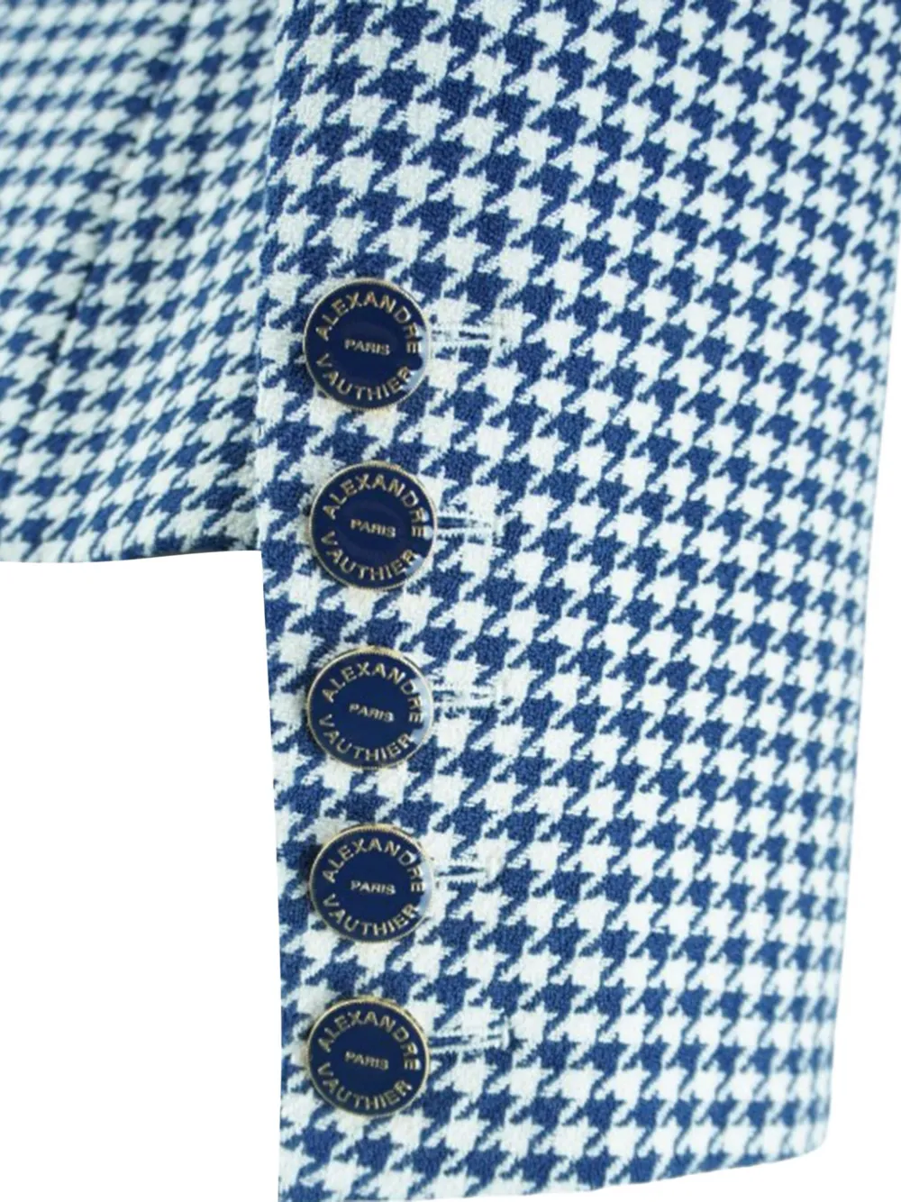 ALEXANDRE VAUTHIER Pre-owned Houndstooth-pattern Blazer In Blue