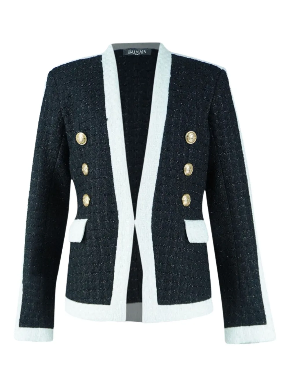 Pre-owned Balmain Tweed-fabric Jacket In Black