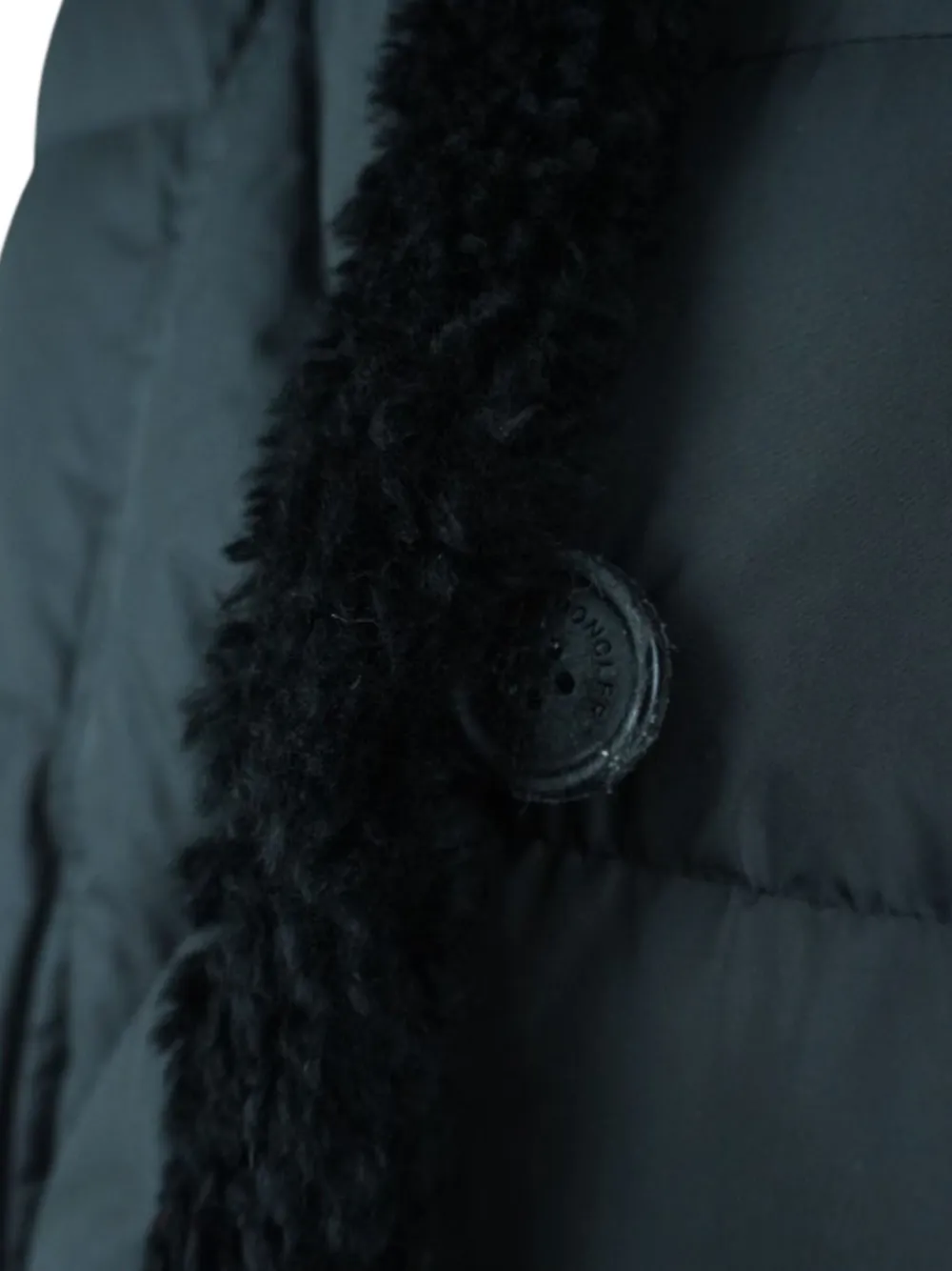 Pre-owned Moncler Vintage Fur-trim Removable-hood Ski Jacket In Black