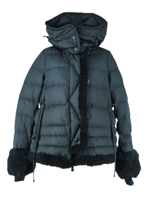 Moncler Vintage fur-trim removable-hood ski jacket