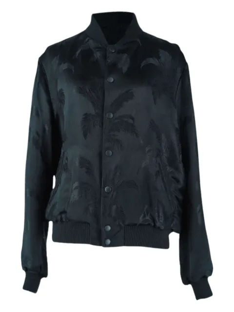 Saint Laurent Pre-Owned chamarra con dobladillo de canalé