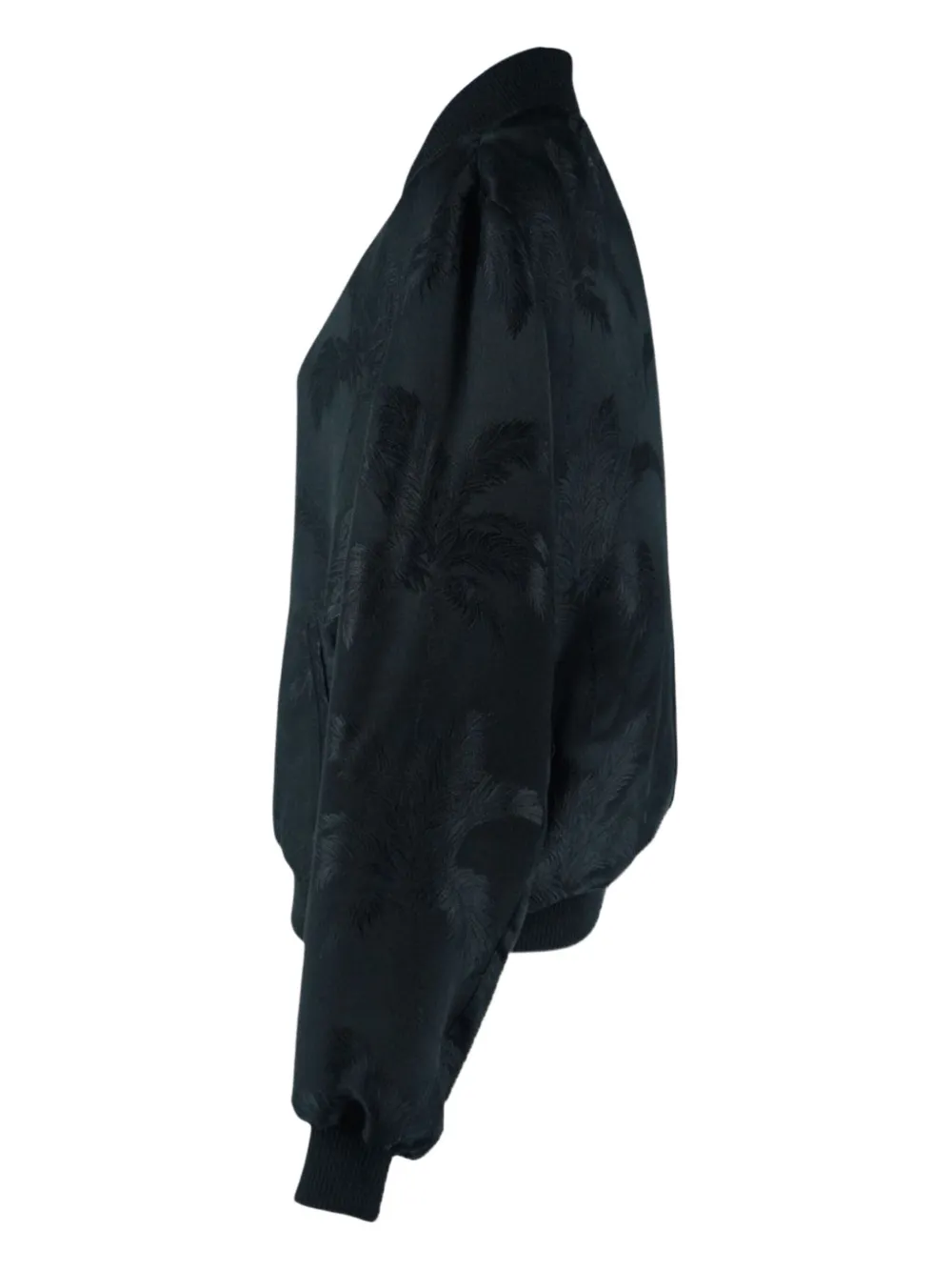 Saint Laurent Pre-Owned chamarra con dobladillo de canalé | Image 2