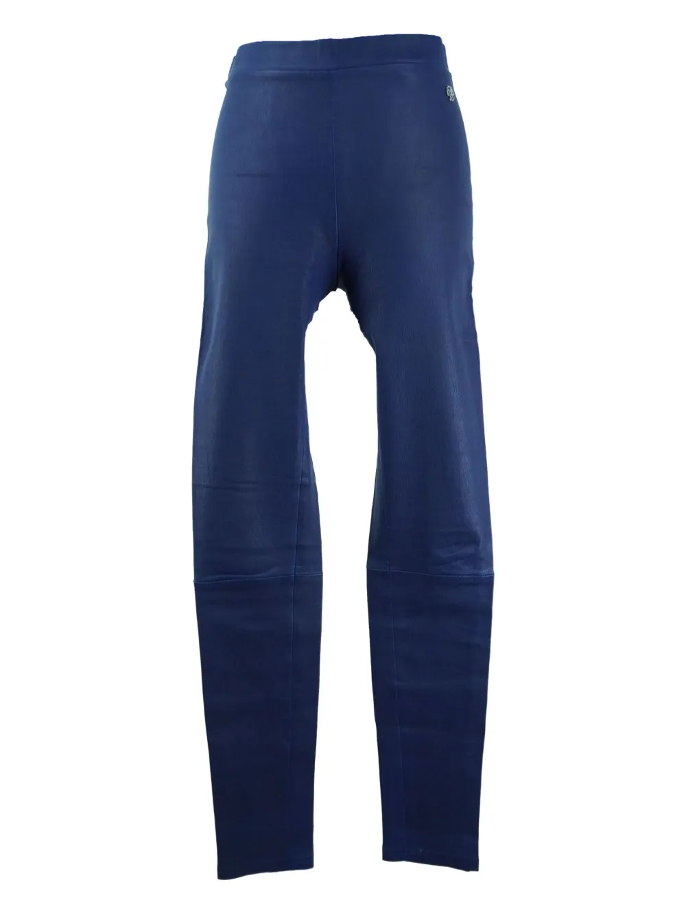 ROBERTO CAVALLI VINTAGE Pre-owned Logo-detail Leather Trousers In Blue