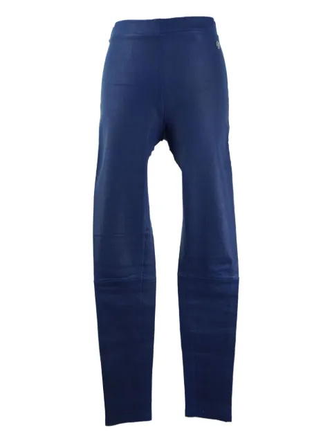 Roberto Cavalli Vintage logo-detail leather trousers