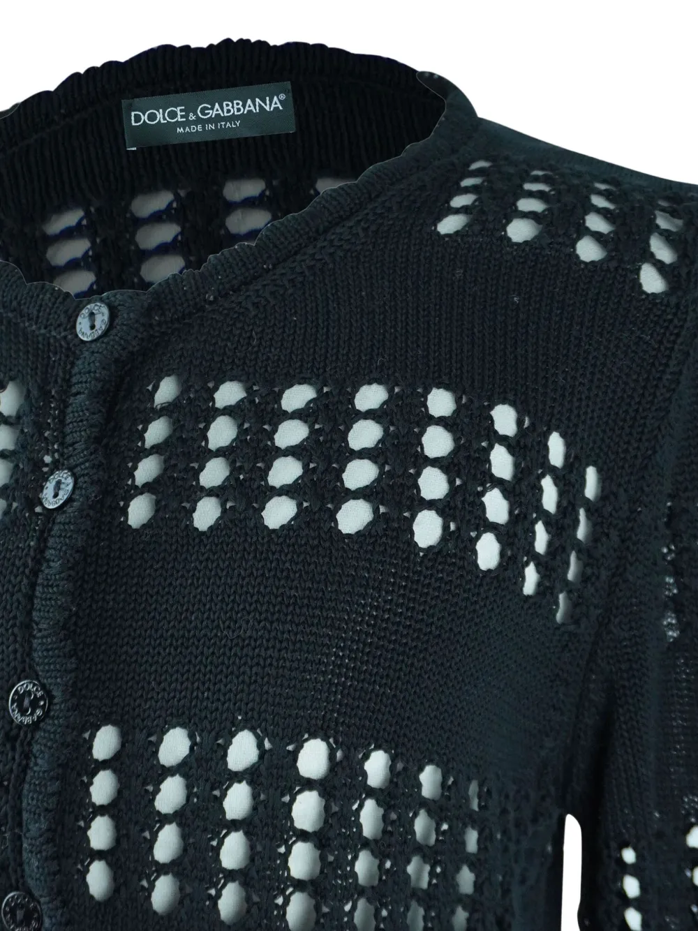 DOLCE & GABBANA Pre-owned Open-knit Cardigan In Black