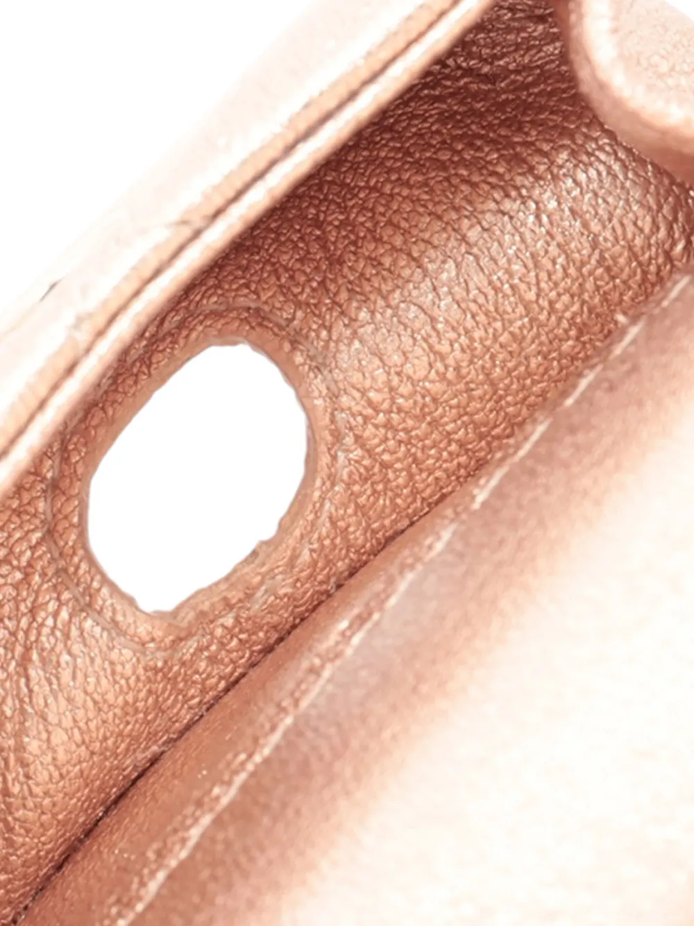 Pre-owned Chanel 2021-2025 Cc Quilted Metallic Lambskin And Airpods Pro Case Coin Pouch In Pink