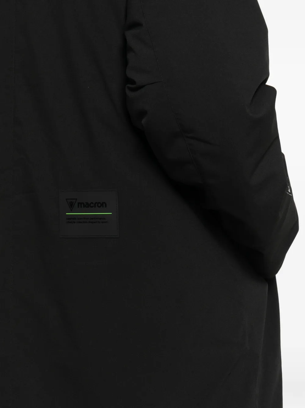 Macron Hooded Coat In Black