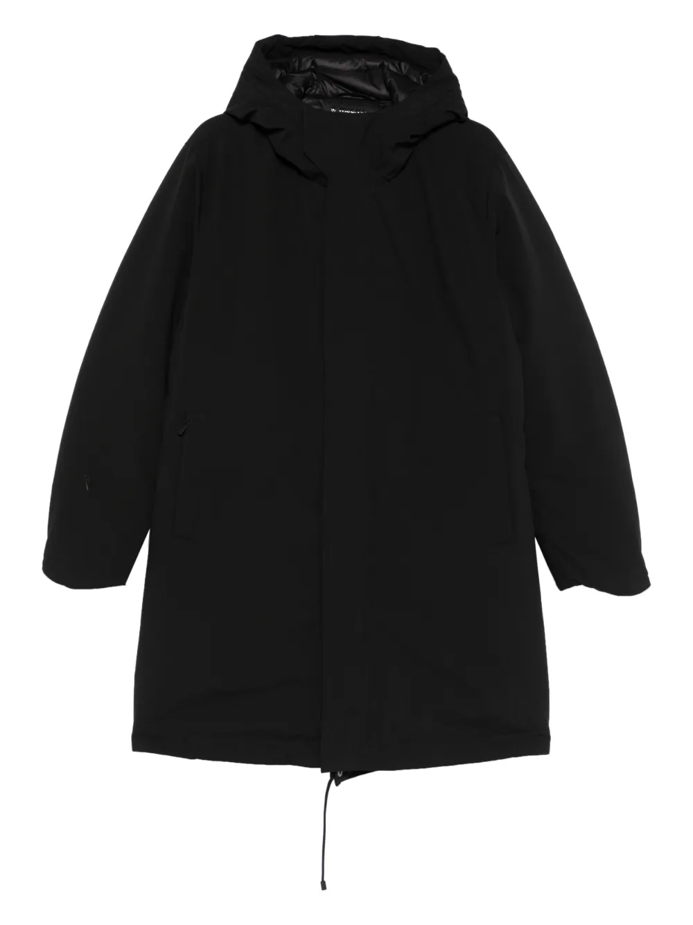 Macron Hooded Coat In Black