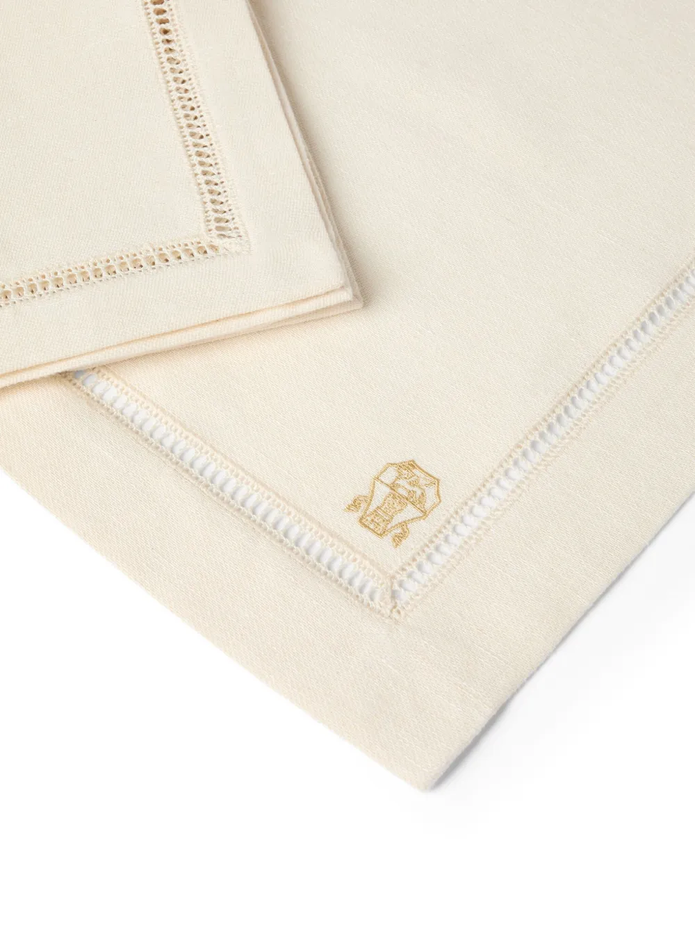 Brunello Cucinelli logo-embroidered placemat and napkin (set of two) | Tableware | Image 2