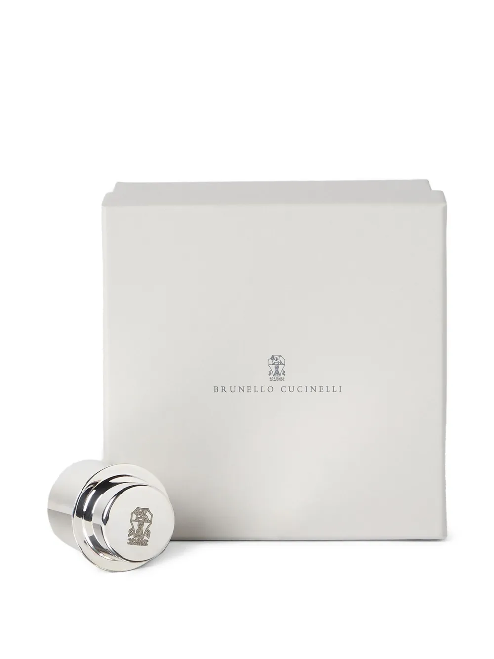 Brunello Cucinelli Logo-engraved Champagne Stopper In Silver