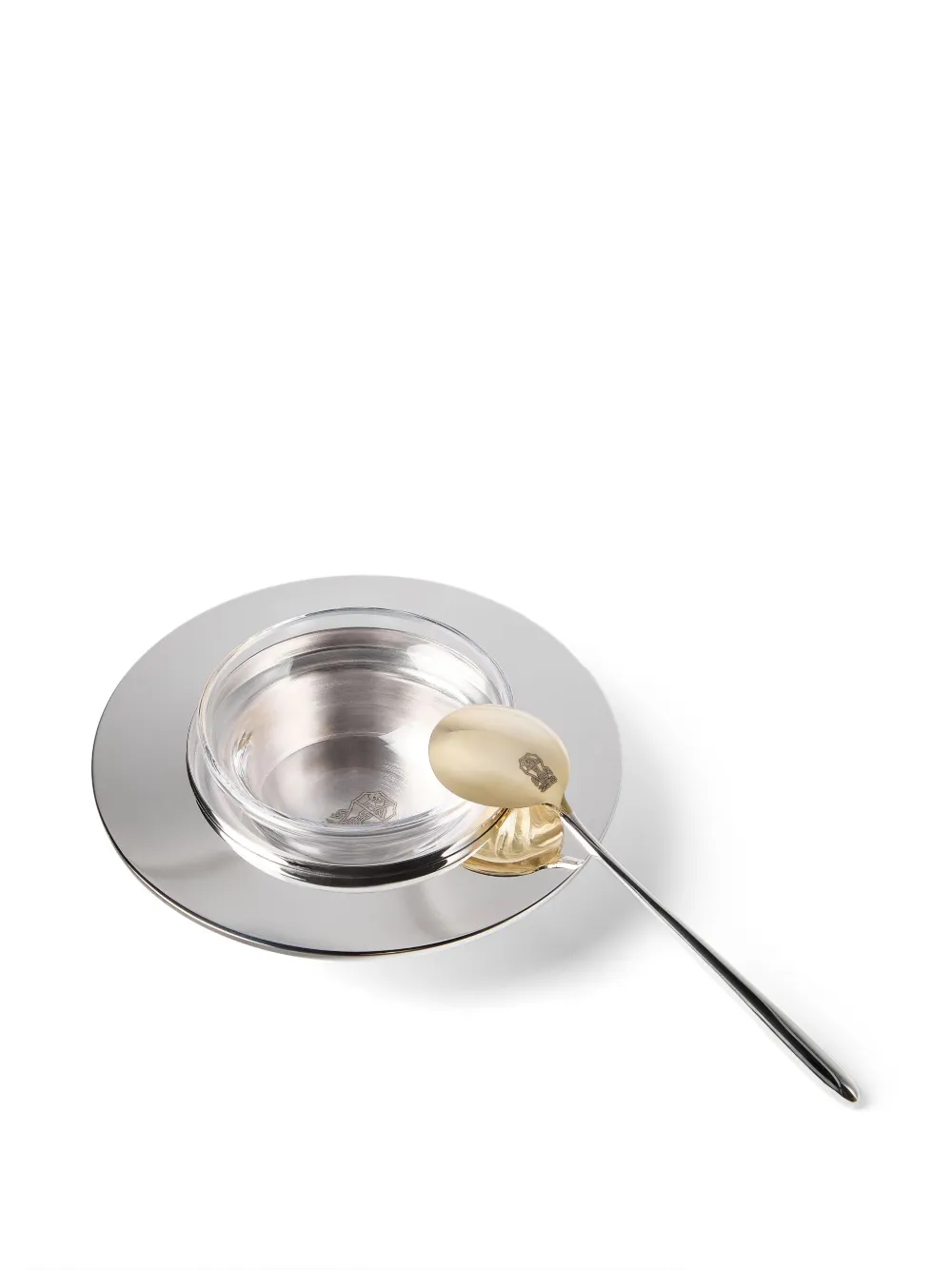 Brunello Cucinelli Silver-plated Caviar Set In Silver