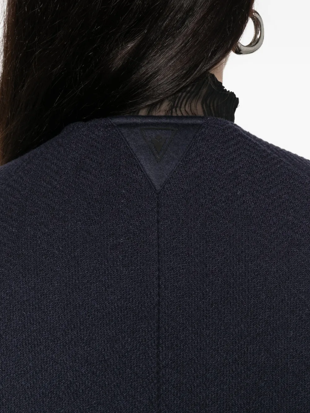 Macron Karl Collarless Double-breasted Coat In Black