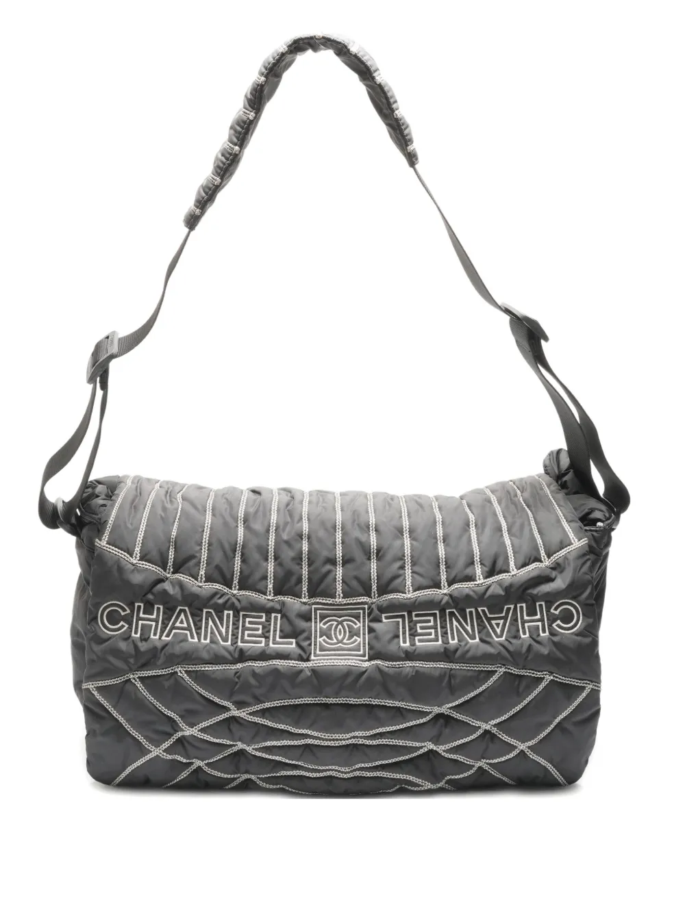 CHANEL Pre-Owned 2005-2006 スポーツライン ショルダーバッグ - ブラック CHANEL Pre-Owned 2005-2006 スポーツライン ショルダーバッグ - ブラック