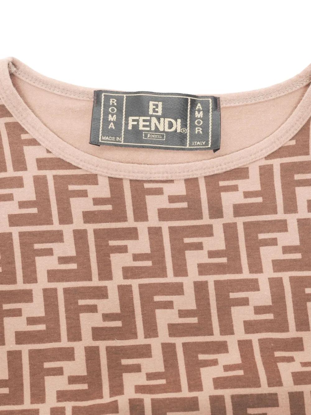 FENDI Pre-owned 1990-2000s Zucchino-patterned T-shirt In Neutral