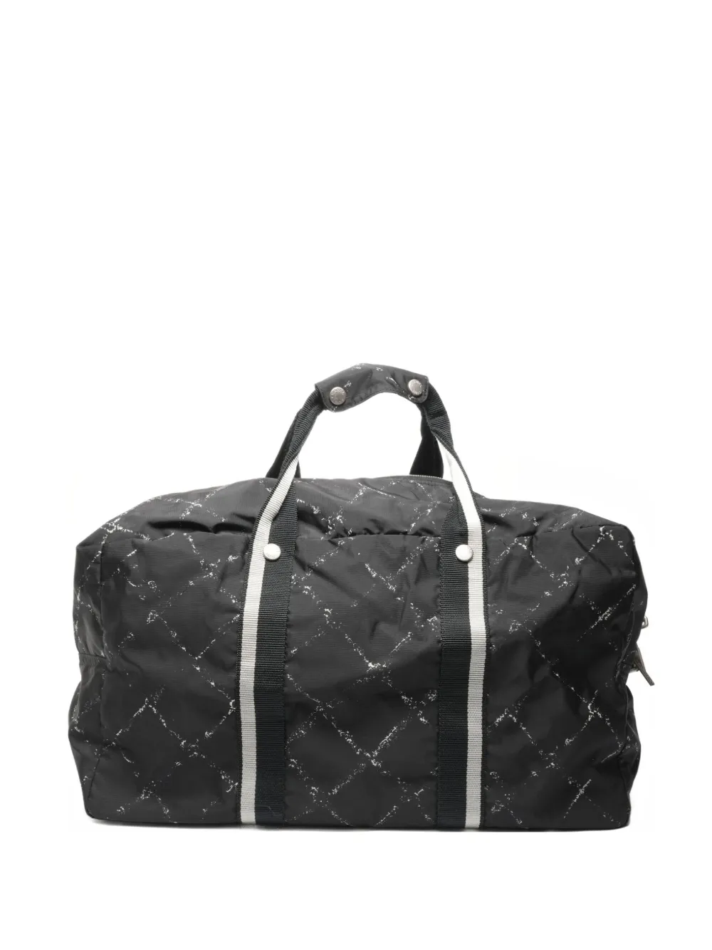 CHANEL Pre-Owned 2000-2002 トラベルライン ボストンバッグ - ブラック