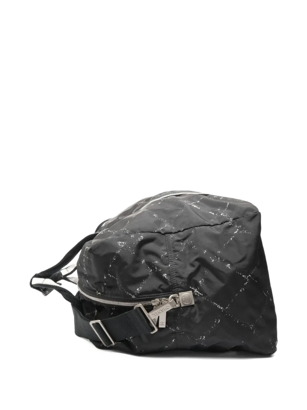 Pre-owned Chanel 2000-2002 Travel Line Luggage Bag In Black