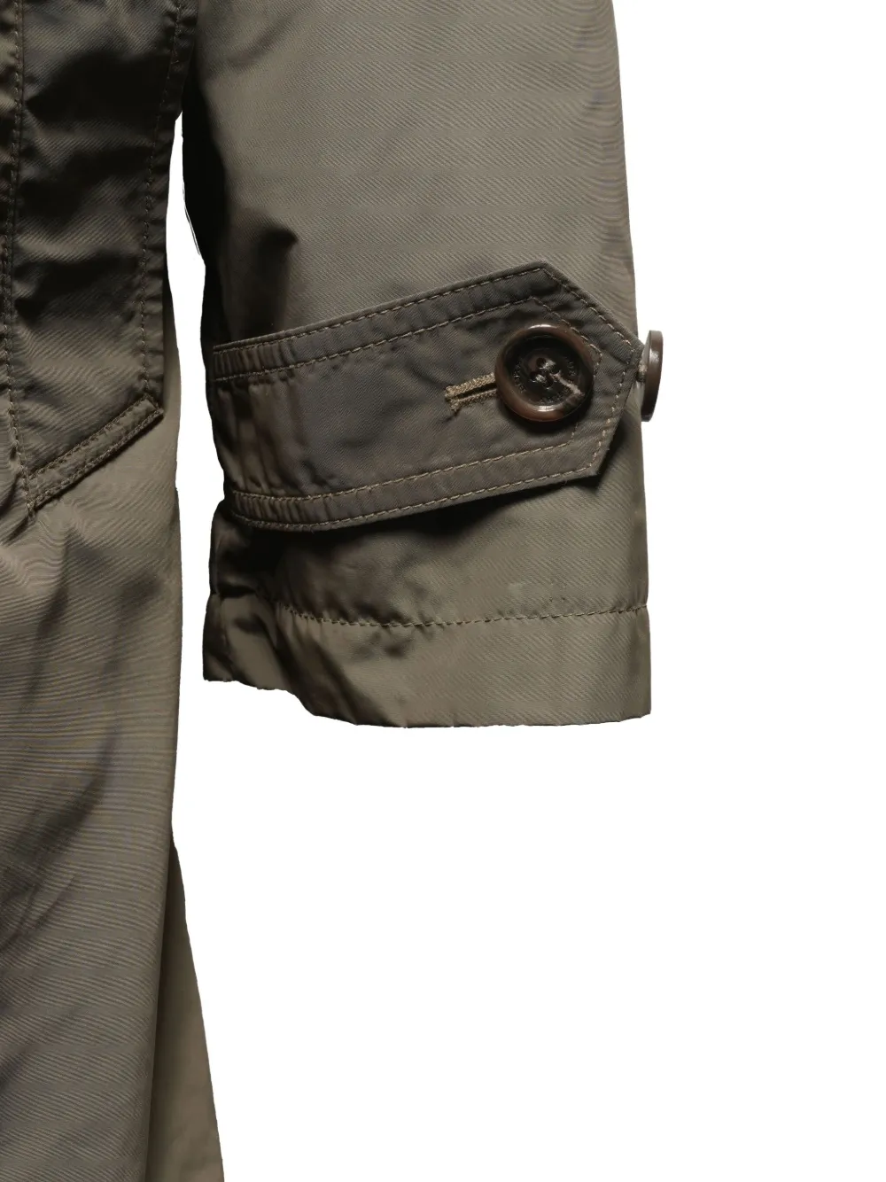 Pre-owned Burberry 2010s Packable Coat In Green