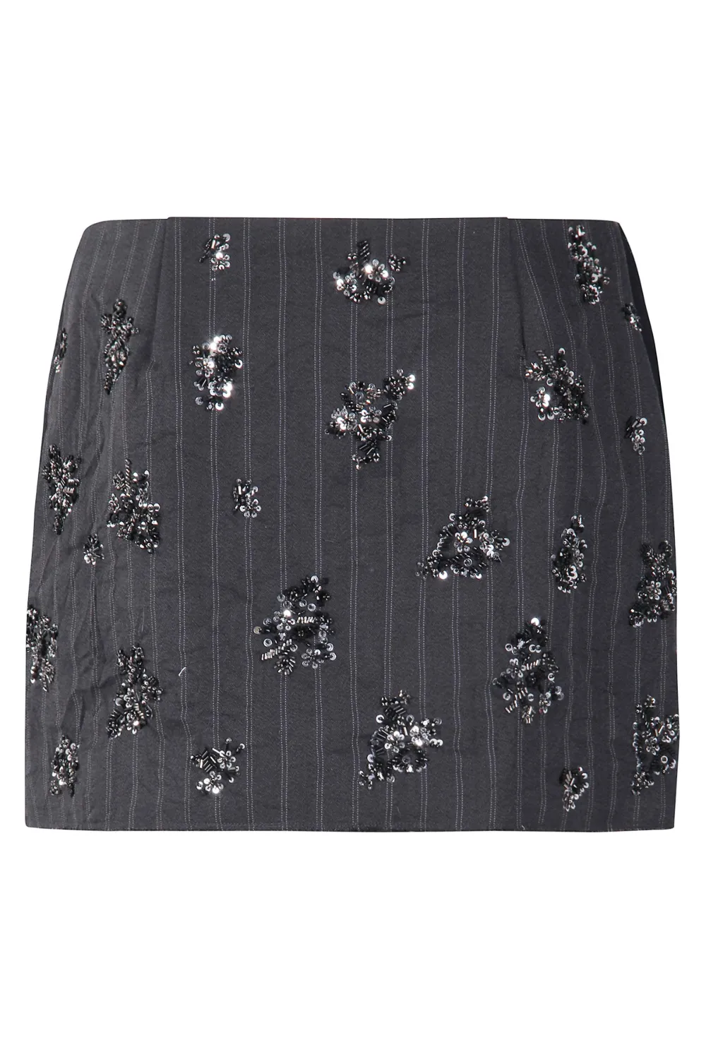 Simkhai pinstripe embellished mini skirt - Grigio