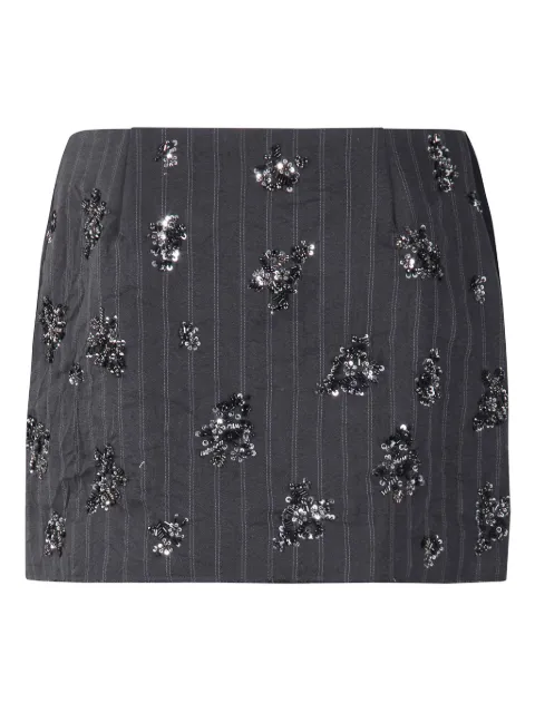 Simkhai pinstripe embellished mini skirt
