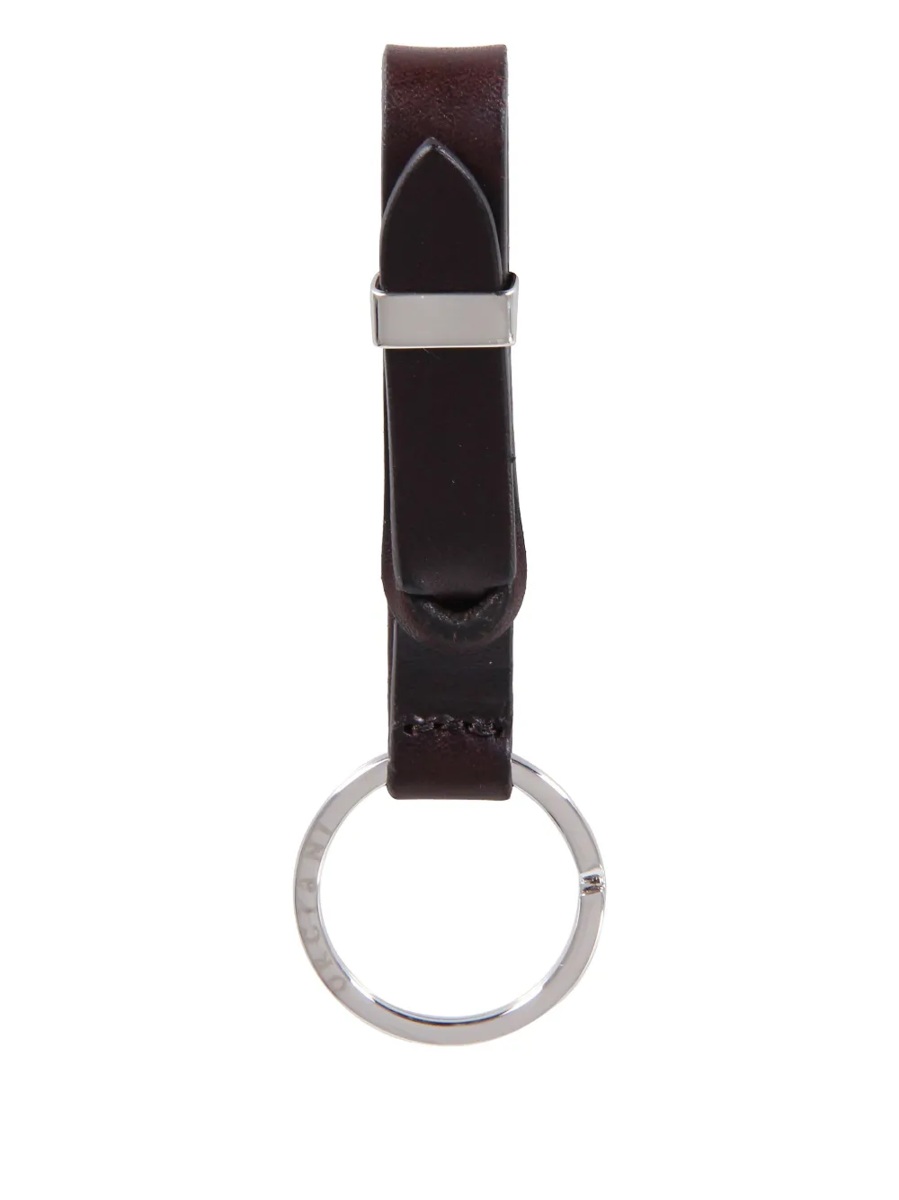 Orciani leather keyring | Brown | Image 1