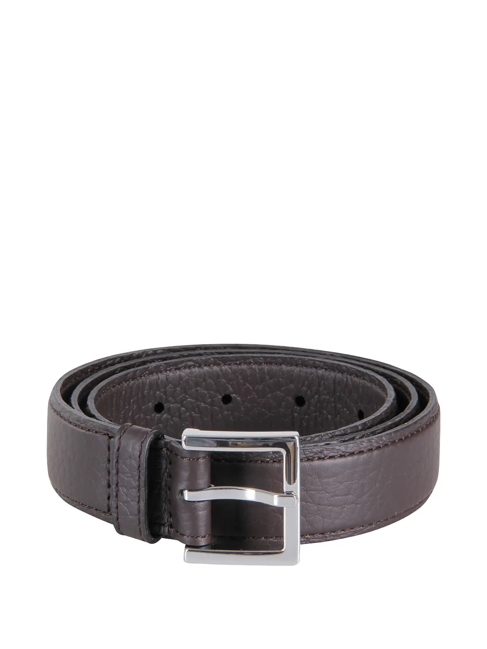 Orciani Buckled Leather Belt In Gray