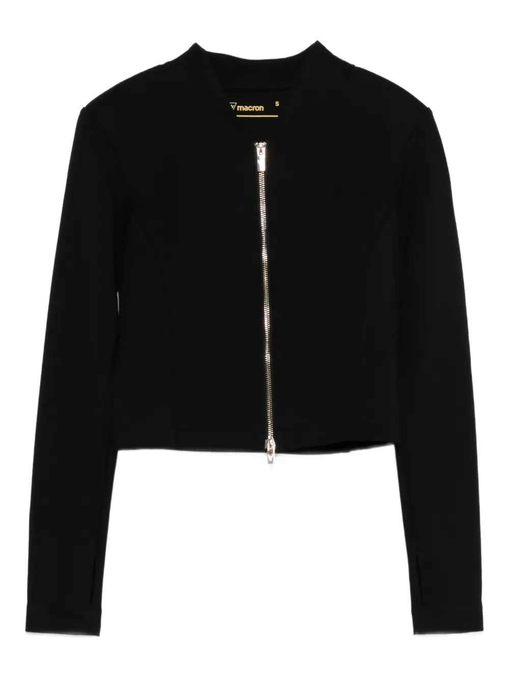 Macron Zip-up Shirt In Black