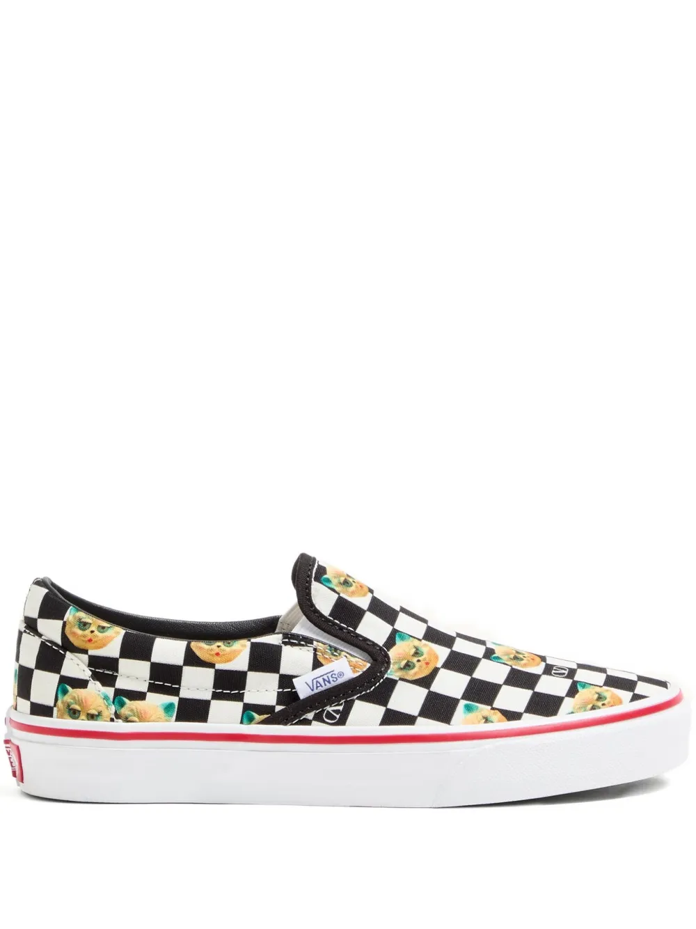 Valentino Garavani x Vans slip-on sneakers met ruiten Wit