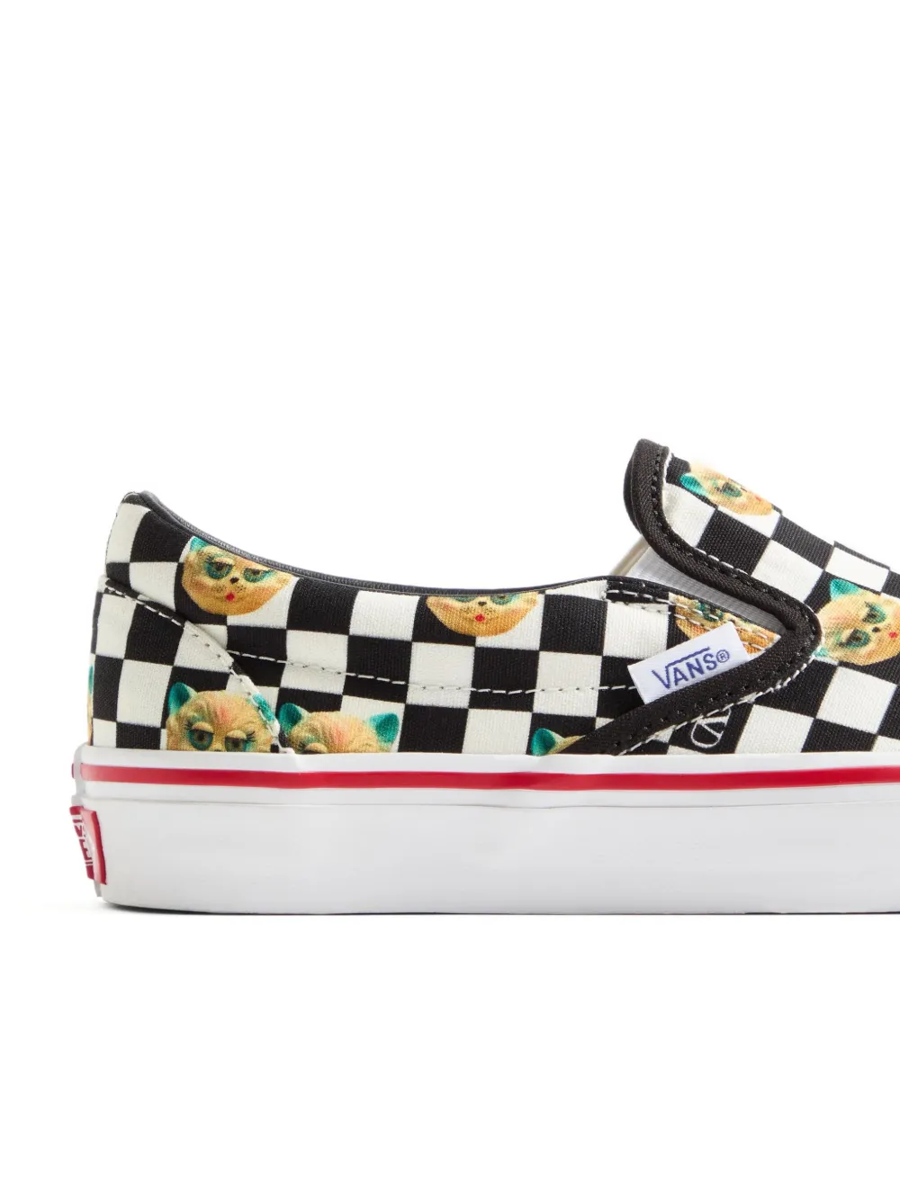 Valentino Garavani x Vans slip-on sneakers met ruiten Wit