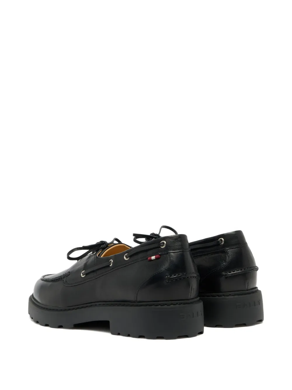 Bally Gusto leren bootschoenen Zwart