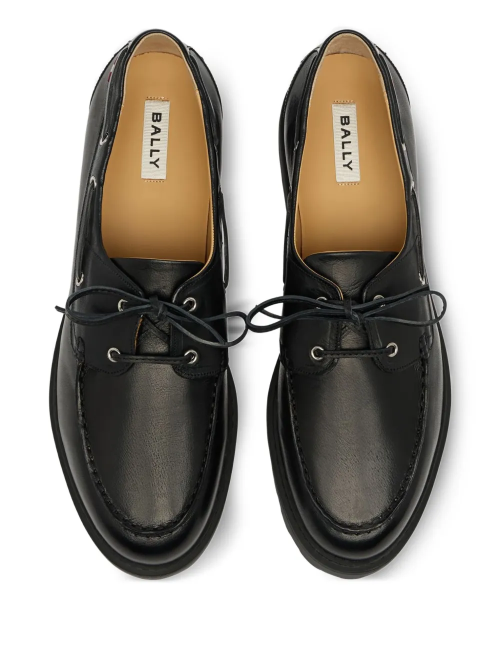 Bally Gusto leren bootschoenen Zwart