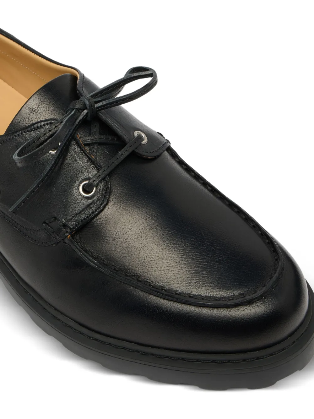 Bally Gusto leren bootschoenen Zwart