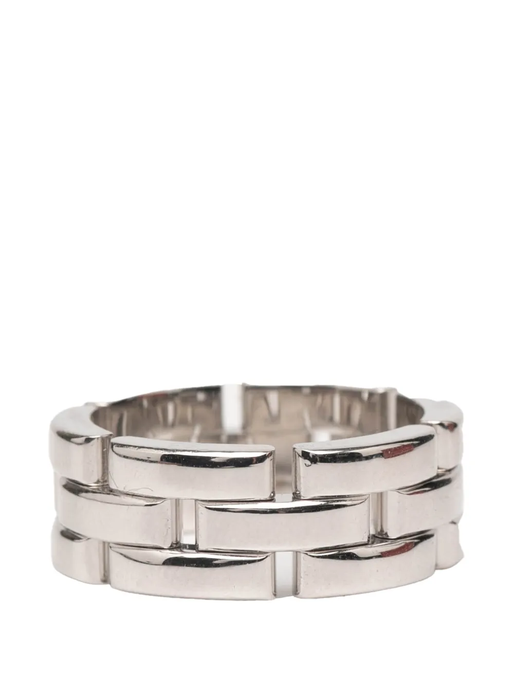Cartier 2000-2015 18K White Gold Triple Row Maillon Panthère ring | Men | Image 2