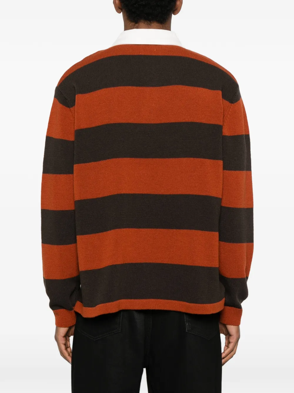 BODE Poloshirt met gestreepte kraag Bruin