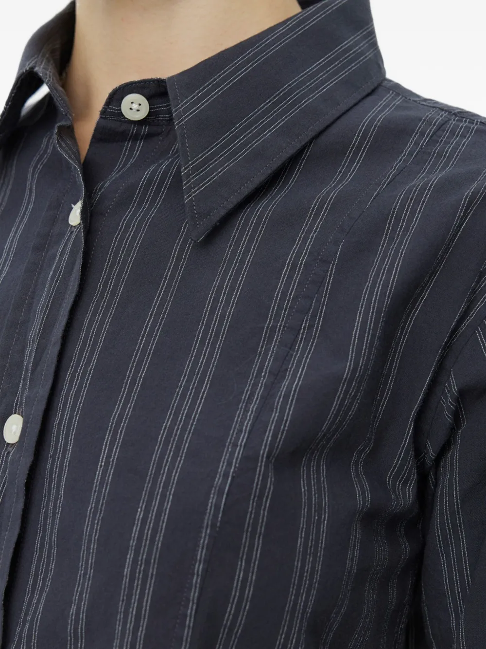 Mfpen Readers Striped Shirt In Gray