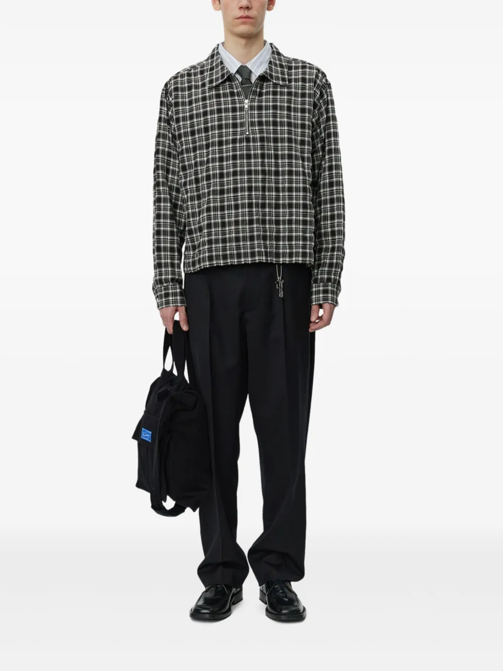 mfpen チェック シャツ - ブラック