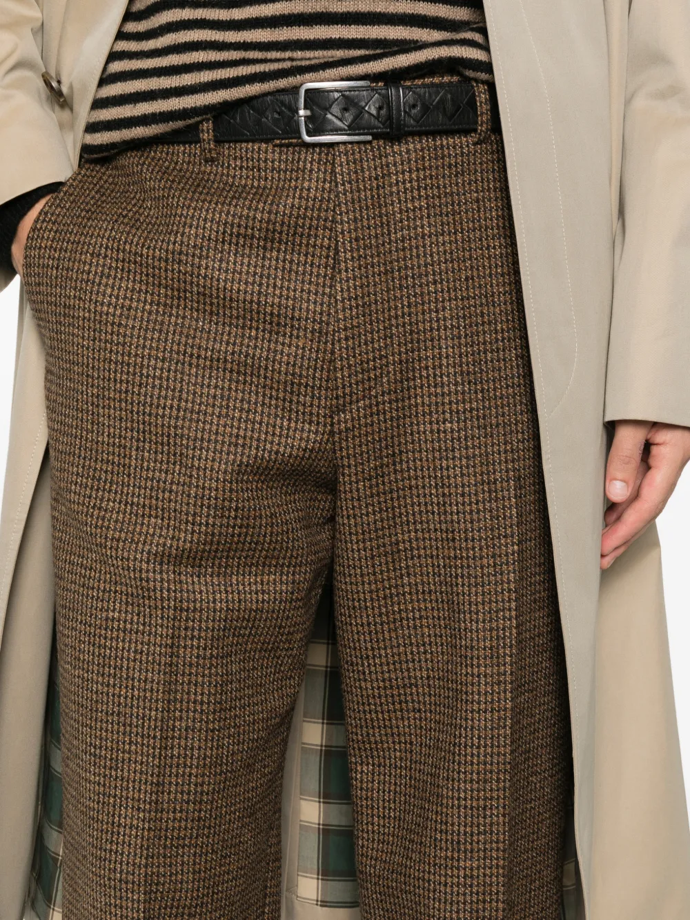 Emporio Armani checkered trousers Bruin