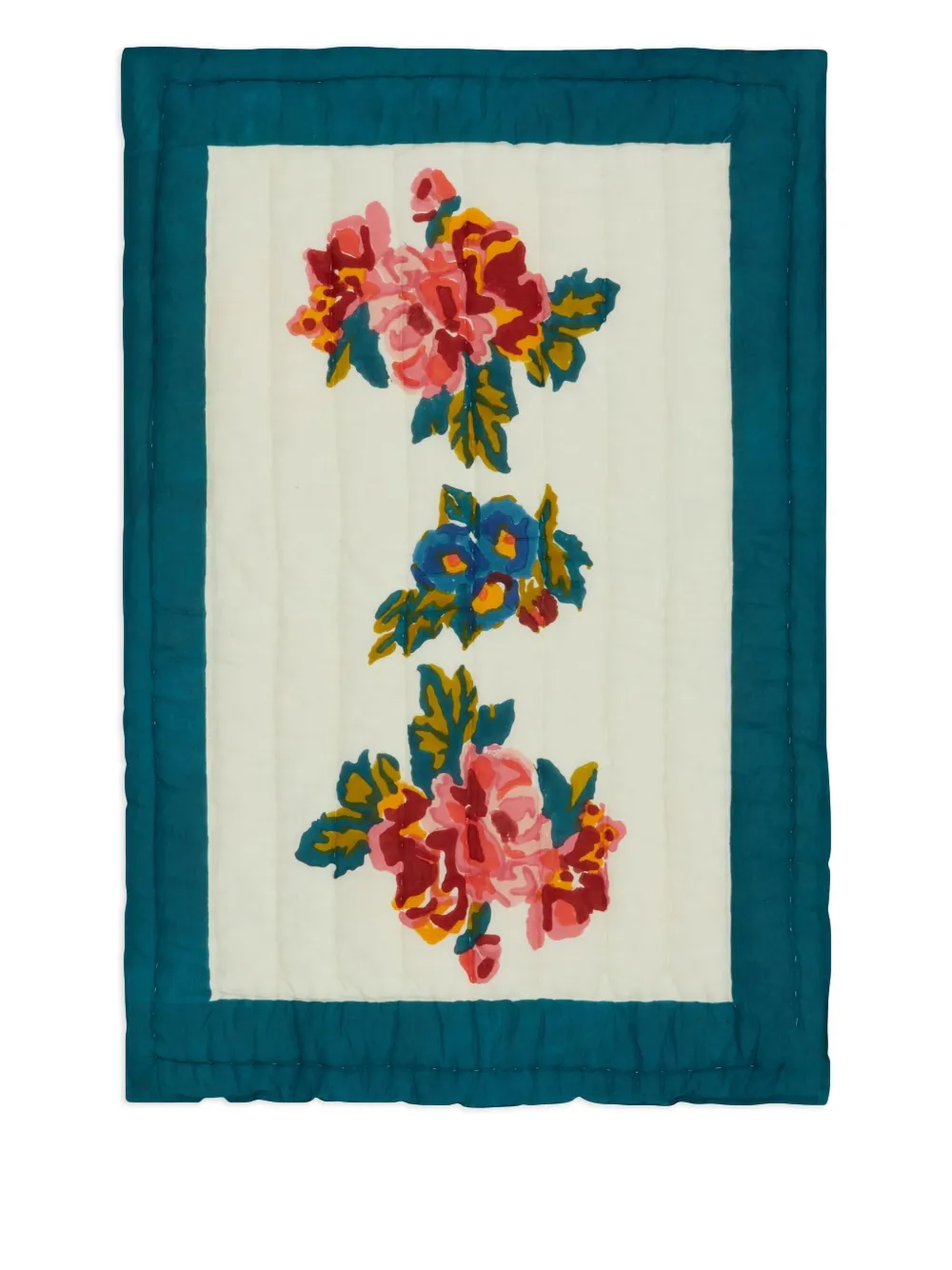 Lisa Corti floral-print throw (100cm x 70cm) | Neutrals | Image 1