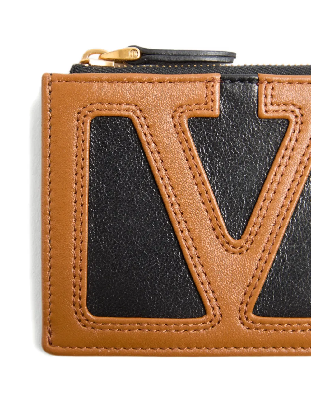 Valentino Garavani Viva Superstar VLogo pasjeshouder met rits Zwart
