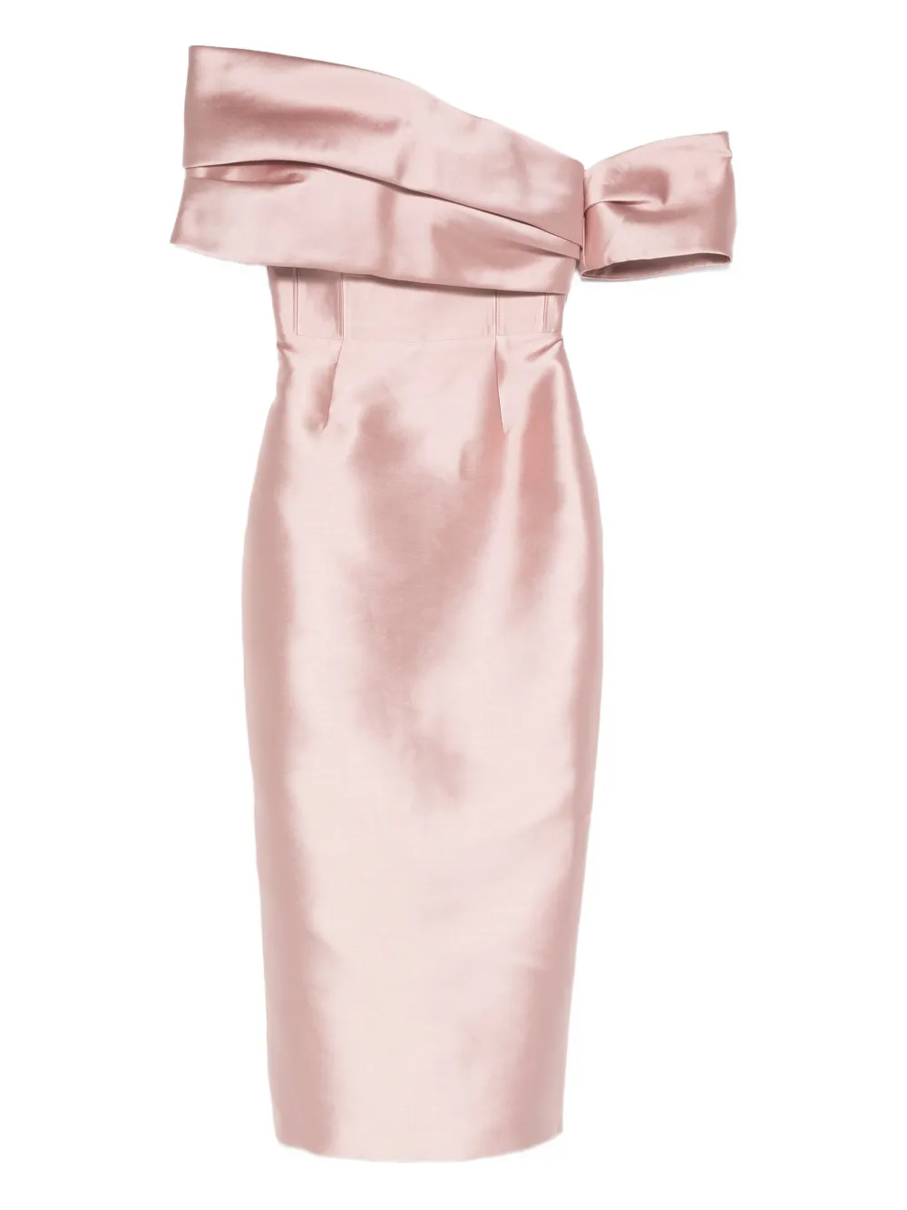 Solace London Off-shoulder Dress In Pink