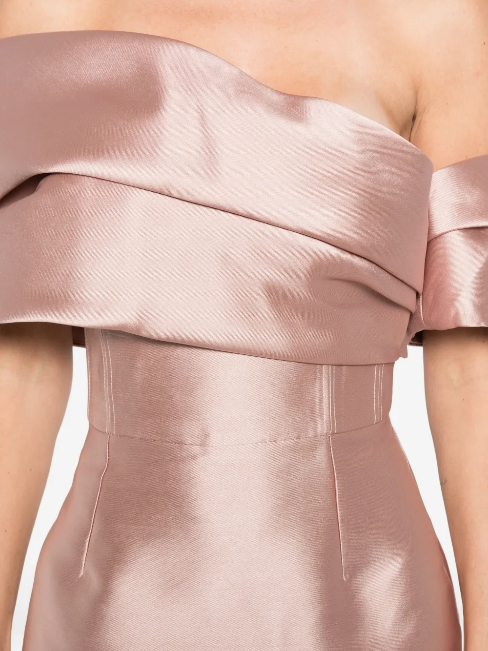 Solace London Off-shoulder Dress In Pink