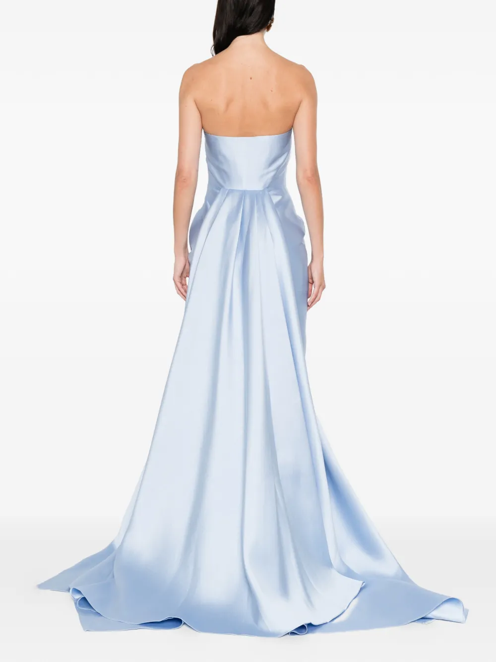 Solace London Strapless Maxi Dress In Blue